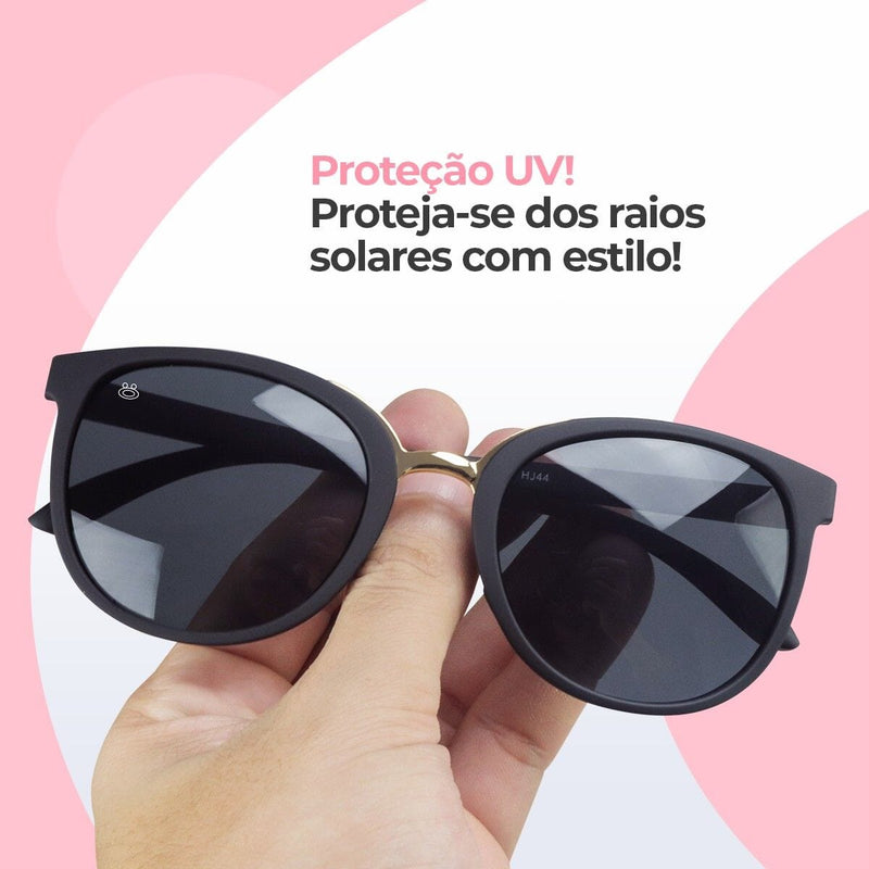 Caixa + oculos + relogio prova dagua banhado + colar brinco