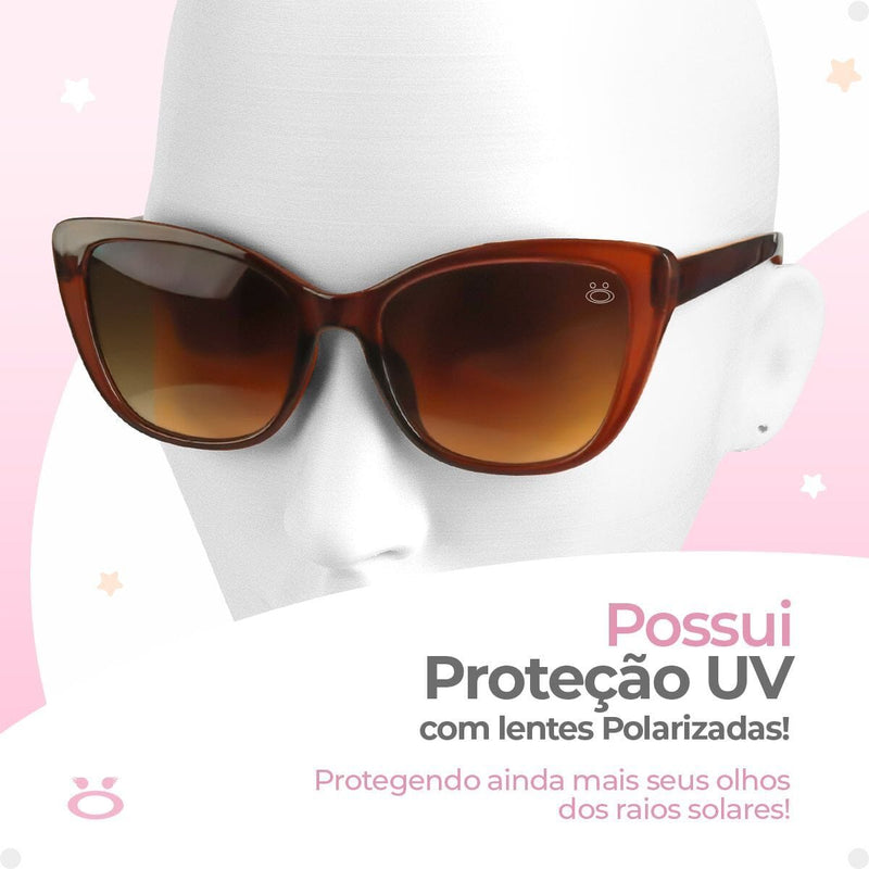 Caixa + oculos sol + pulseira + relogio feminino aço rose