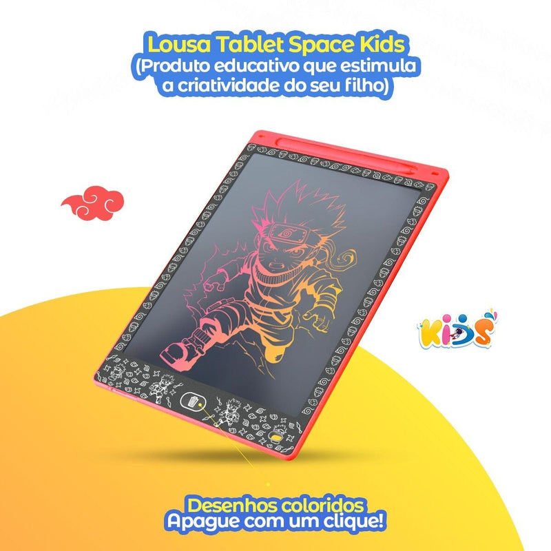 Caneta + lousa magica LED naruto preto infantil tablet LCD