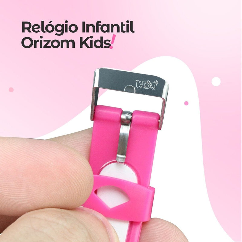 Case premium + relogio digital led rosa infantil + oculos