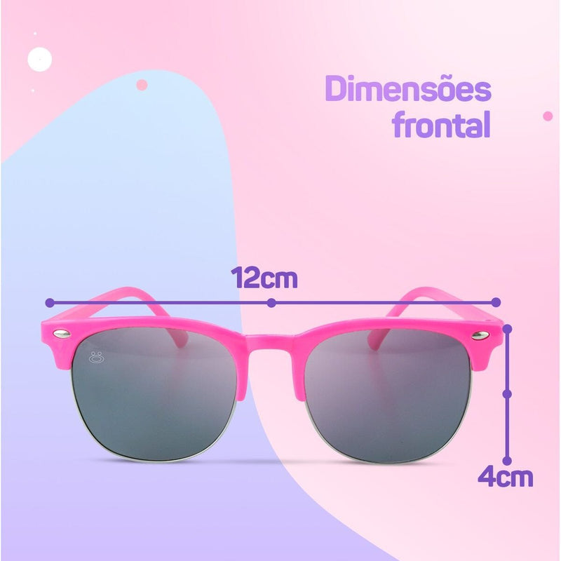 Case premium + relogio digital led rosa infantil + oculos