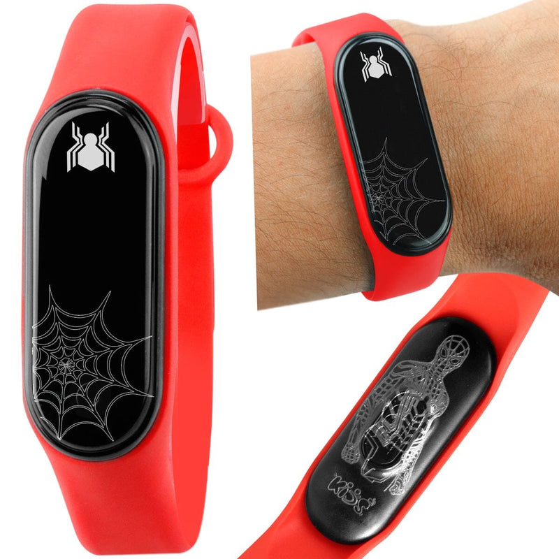 Homem aranha bracelete relogio digital infantil prova dagua