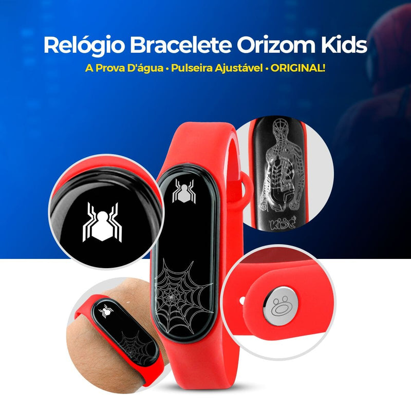 Homem aranha bracelete relogio digital infantil prova dagua