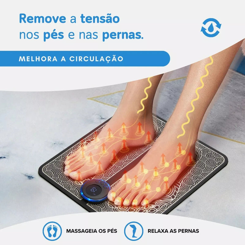 Kit Massageador + Tapete Elétrico Portátil Coluna