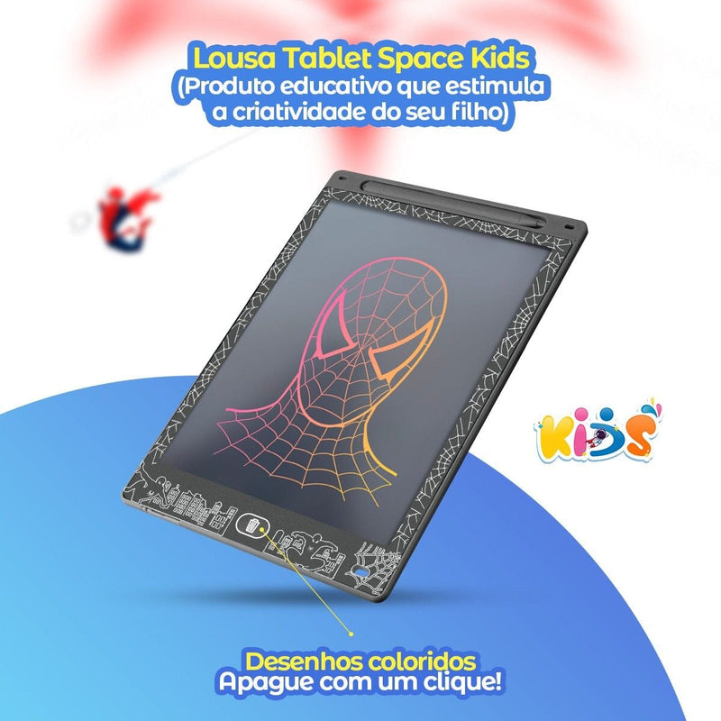 Lousa Mágica LED tablet LCD homem aranha infantil + caneta