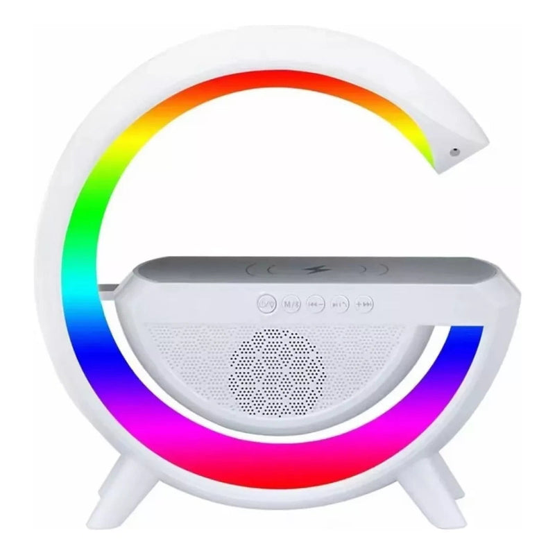 Luminária G Speaker RGB Bluetooth Carregador Indução