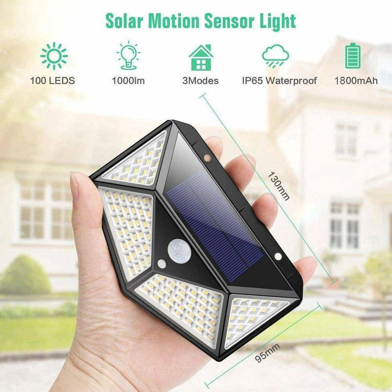 Luminária Solar 100 Leds com Sensor de Presença