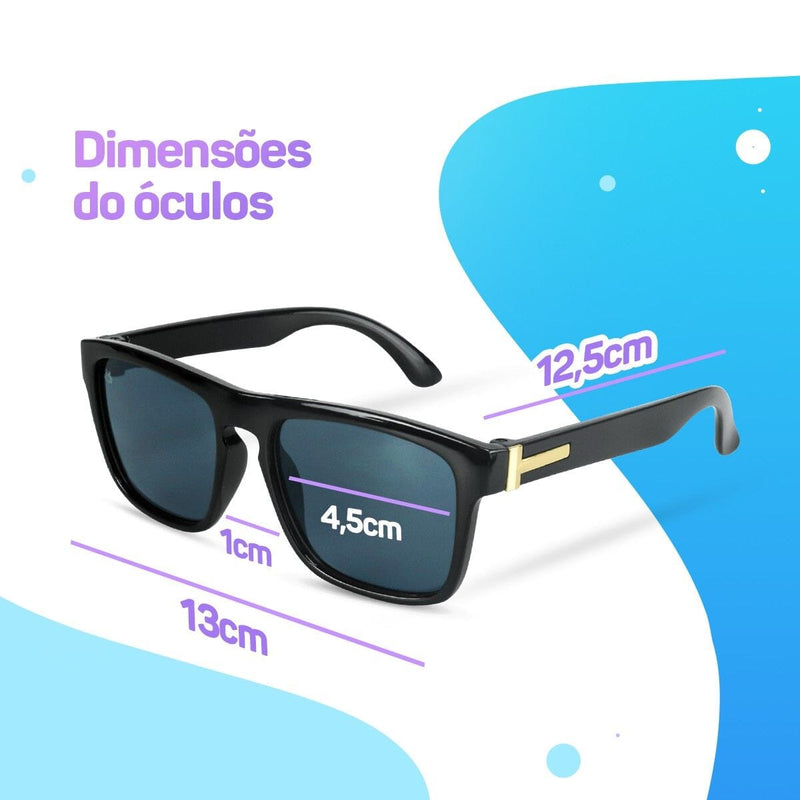 oculos protecao uv + caixa + relógio prova dagua infantil qualidade premium adolescente resistente