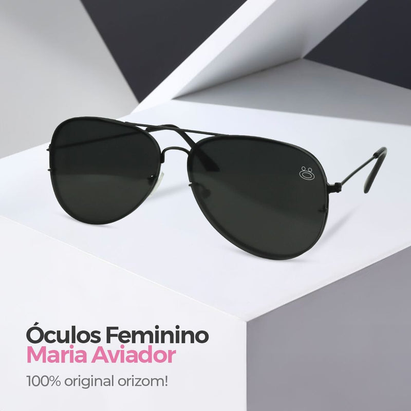 oculos sol feminino preto aço inoxidavel + case casual