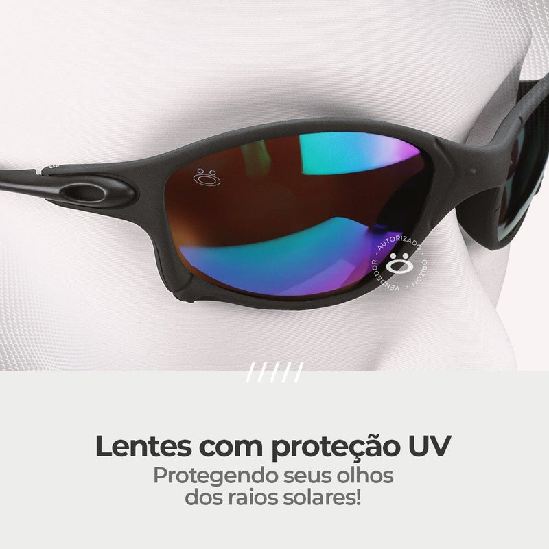 oculos sol juliet mandrake lupa metal proteção uv case