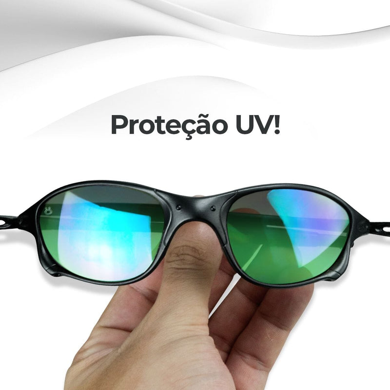 oculos sol mandrake lupa masculino + protecao uv case