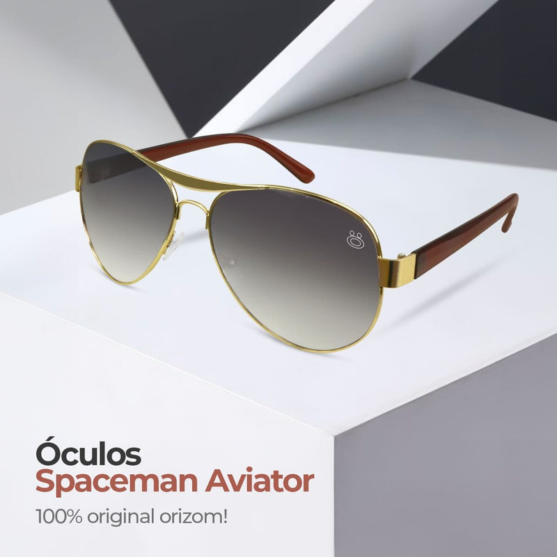 oculos sol masculino aviador aço inox banhado ouro case