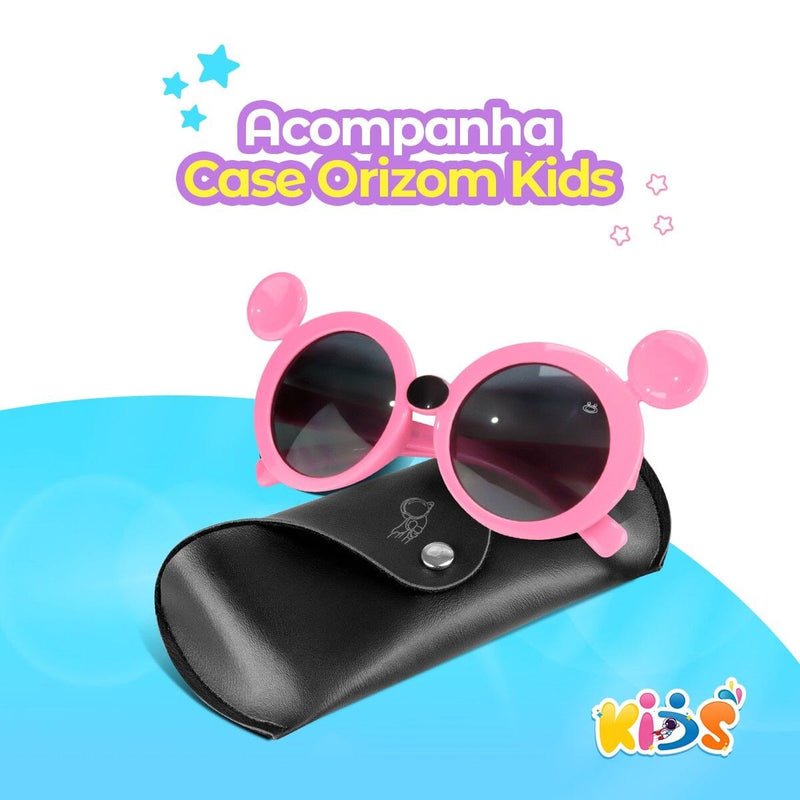 oculos sol menina rosa minnie protecao uv + case presente