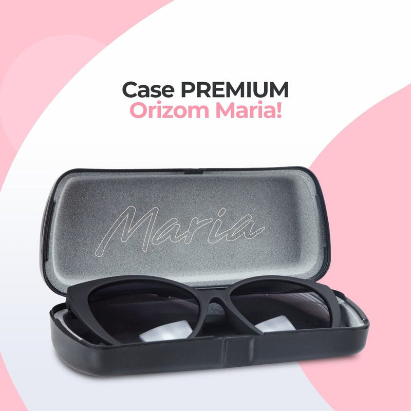 oculos sol preto gatinho feminino proteção uv + case