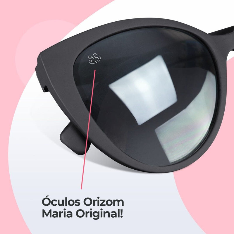 oculos sol preto gatinho feminino proteção uv + case