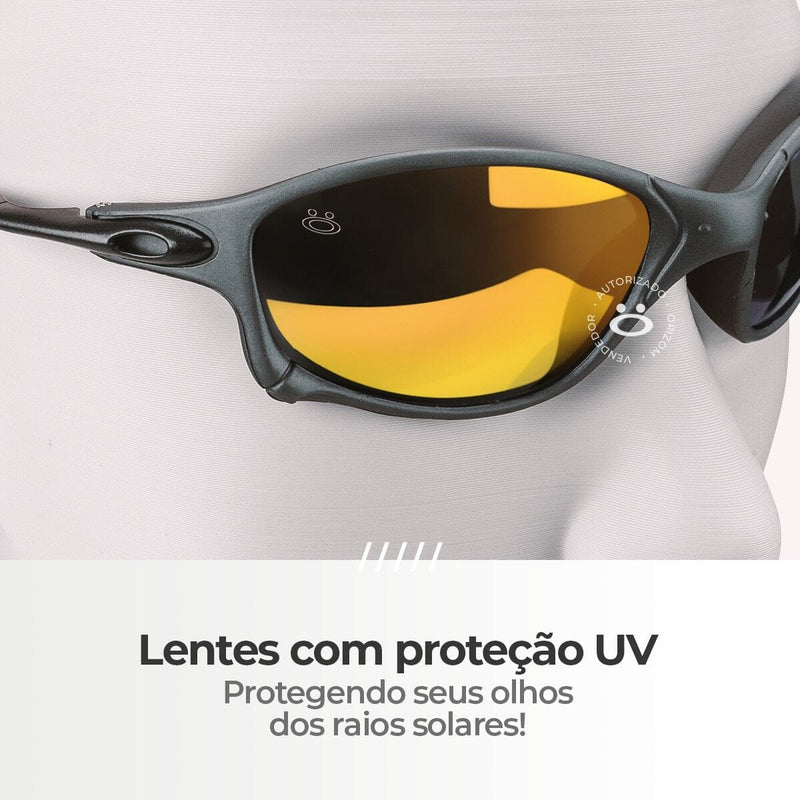 Protecao UV Oculos Mandrake Lupa Metal Juliet + Case