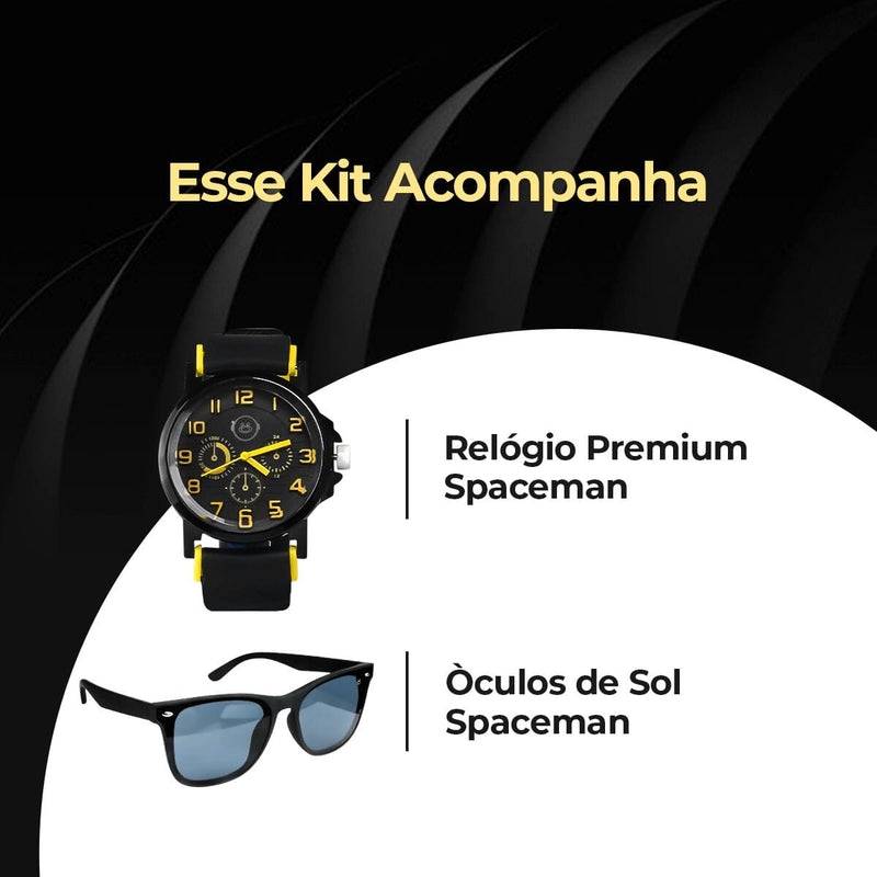 Relogio aço silicone masculino + oculos protecao uv sol