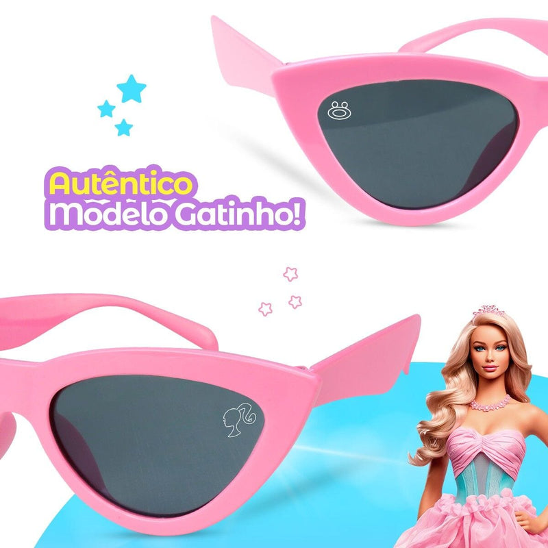 Relogio digital barbie infantil + oculos proteção uv + colar