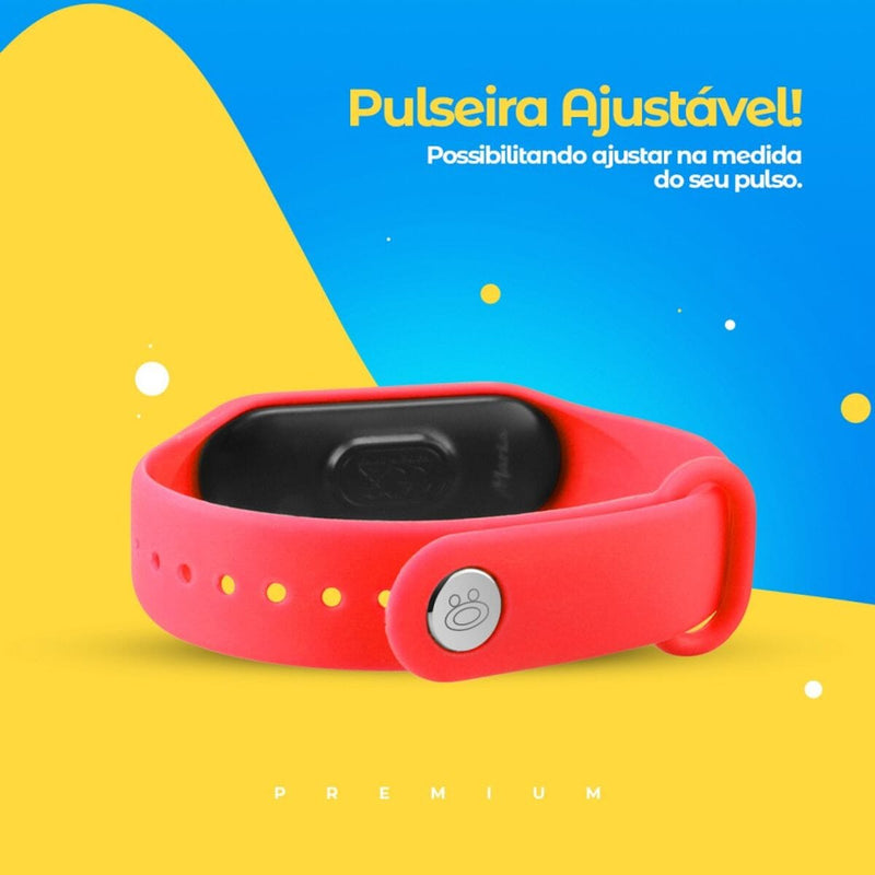 relogio digital bracelete infantil prova dagua ajustavel