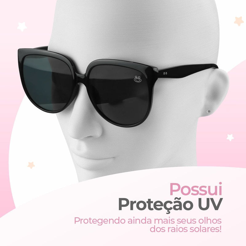 relogio digital feminino + oculos sol proteção uv + caixa