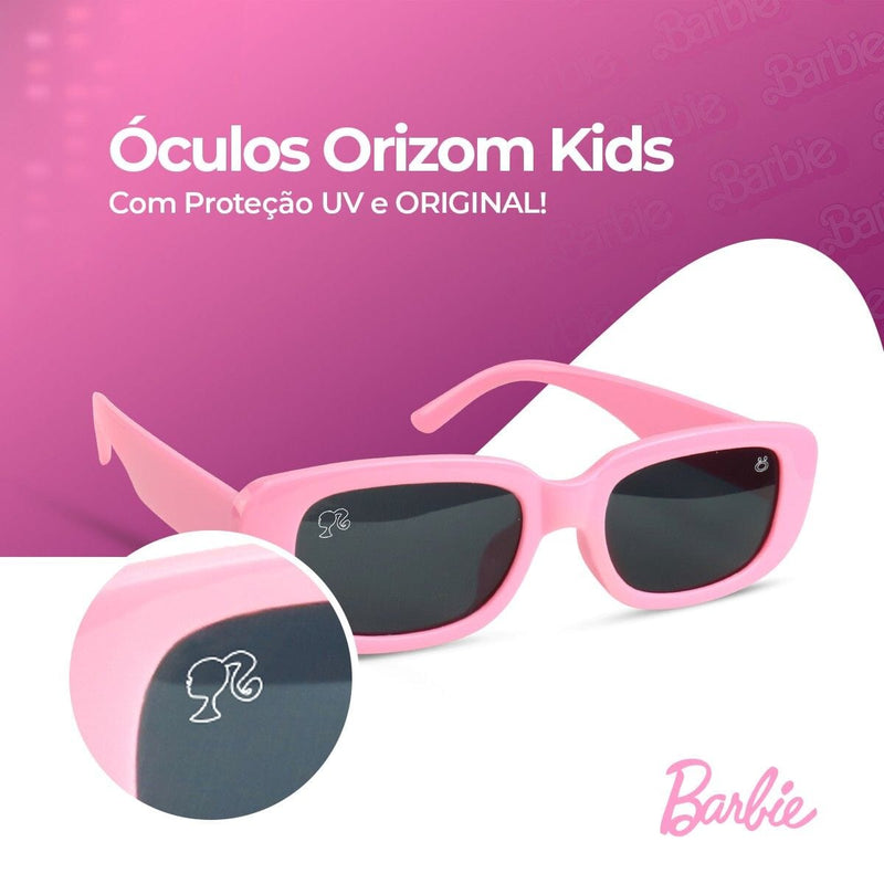 relogio digital infantil barbie rosa + caixa + oculos sol