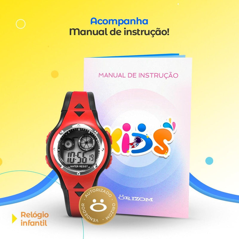 Relogio digital qualidade premium silicone criança infantil