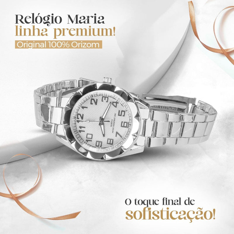 Relogio feminino dourado aço prova dagua + pulseira + colar