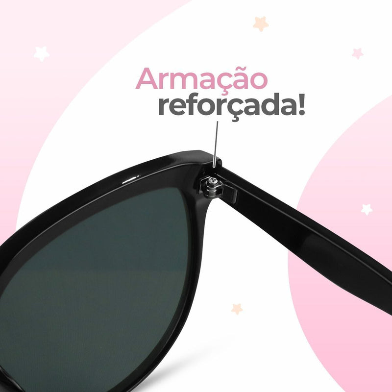 Relogio feminino prata aço inox + oculos sol proteção uv