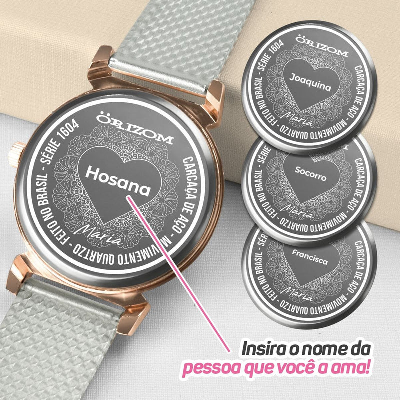 relogio feminino silicone aço inox caixa rose banhado