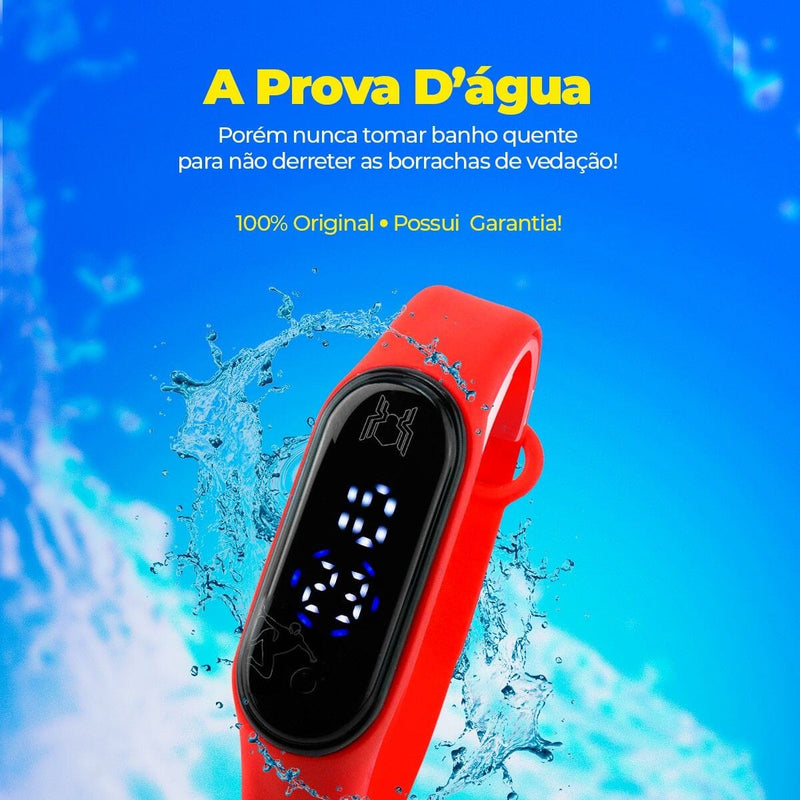 Relogio infantil prova dagua digital + copo menino combo