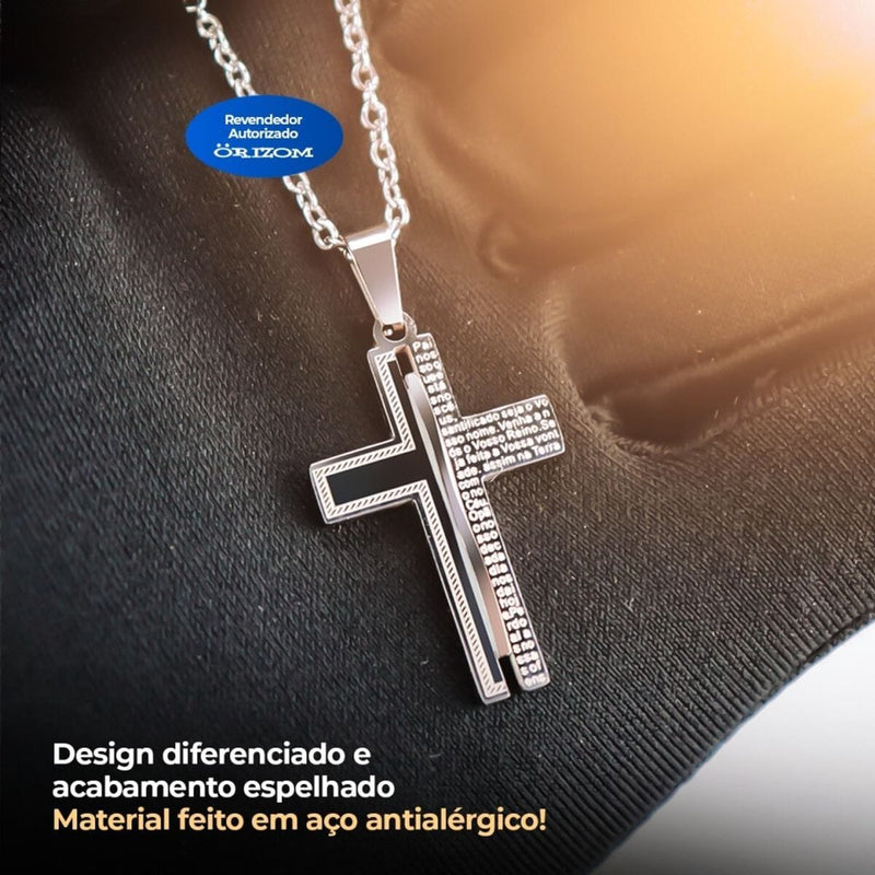 Relogio masculino aço inox + caixa social original religioso