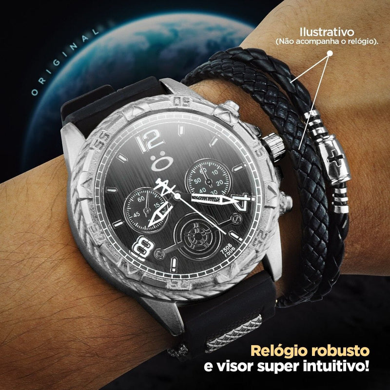 Relogio masculino aço inox prata qualidade premium silicone