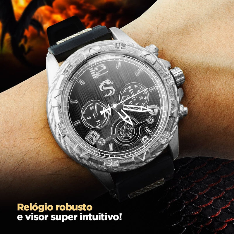 Relogio masculino grande original aço inox prata + caixa