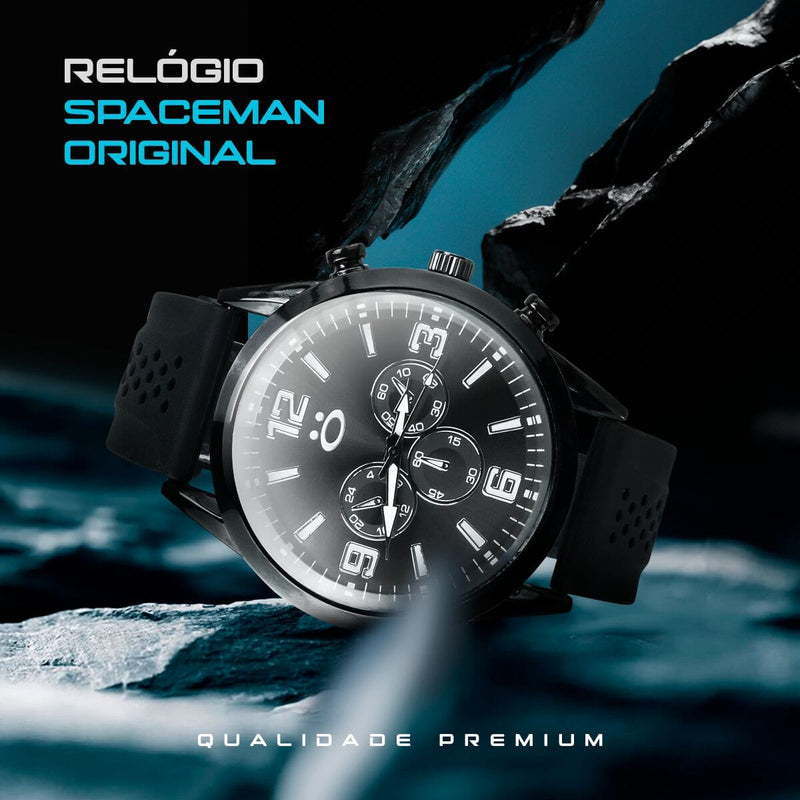 Relogio masculino original silicone preto + caixa + aço inox