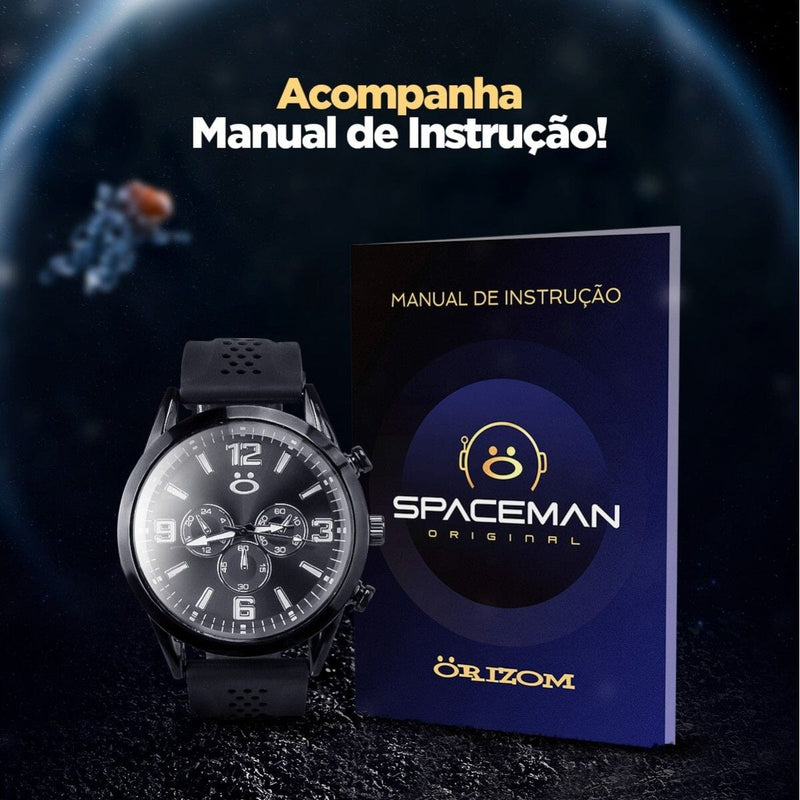 Relogio masculino preto aço inox + caixa + pulseira pai noss