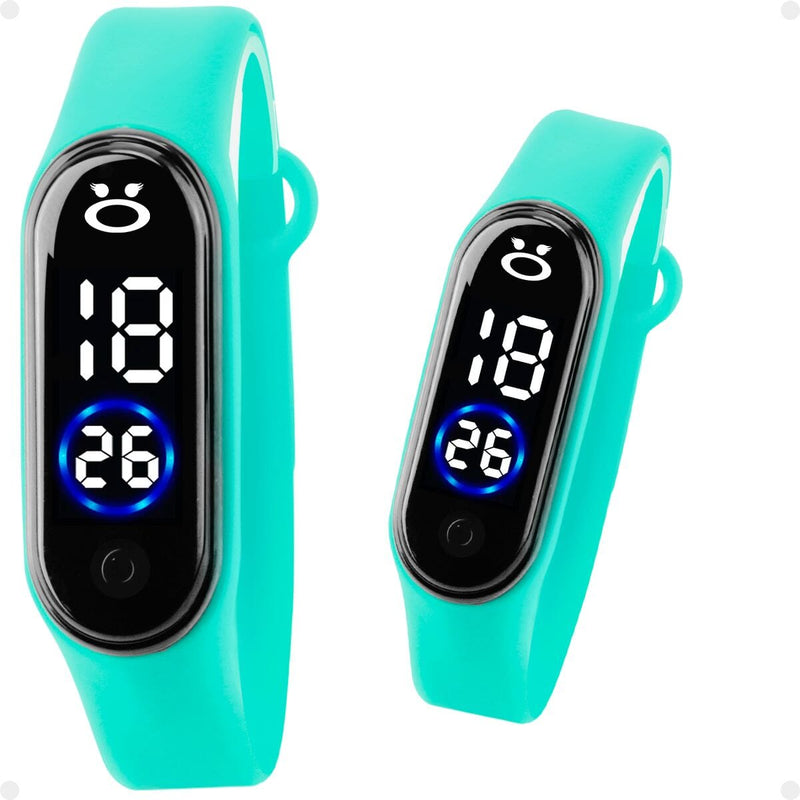 relogio silicone prova dagua bracelete feminino digital