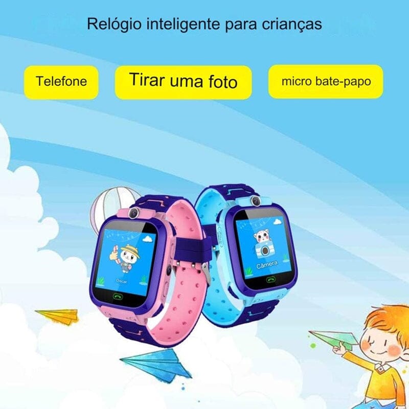 Relógio SmartWatch Infantil Q12 Com GPS Rastreador