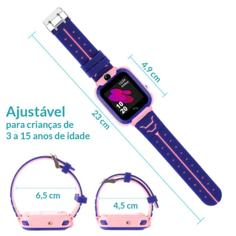 Relógio SmartWatch Infantil Q12 Com GPS Rastreador