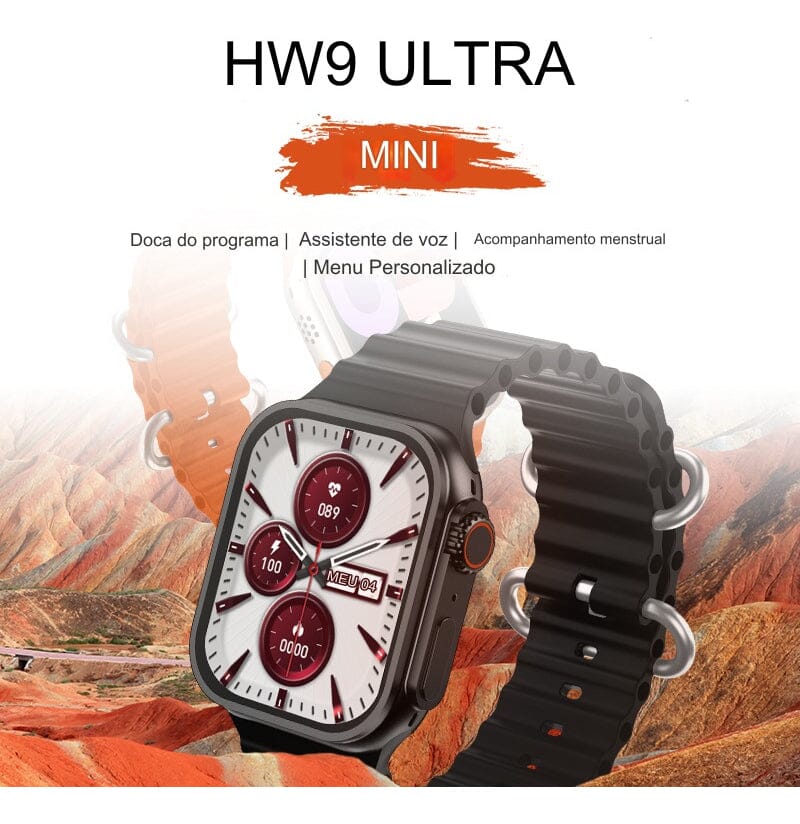 Smartwatch Hw9 Ultra Mini 41mm Serie 9 Com Pulseira Extra NFC